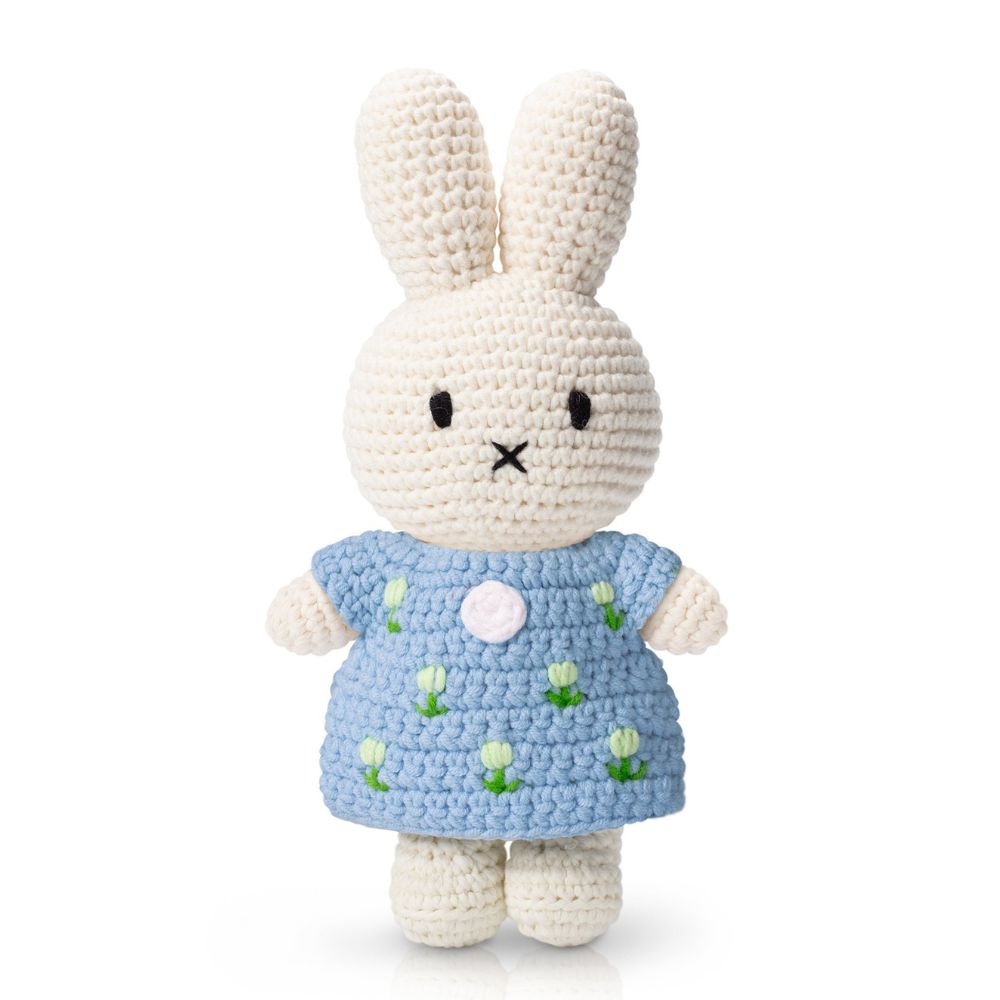 Miffy Handmade Plush – Pastel Blue Tulip Dress
