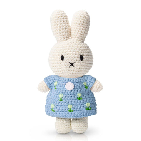 Miffy Handmade Plush – Pastel Blue Tulip Dress