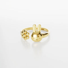 Miffy Daisy Adjustable Ring (18ct Gold Vermeil)