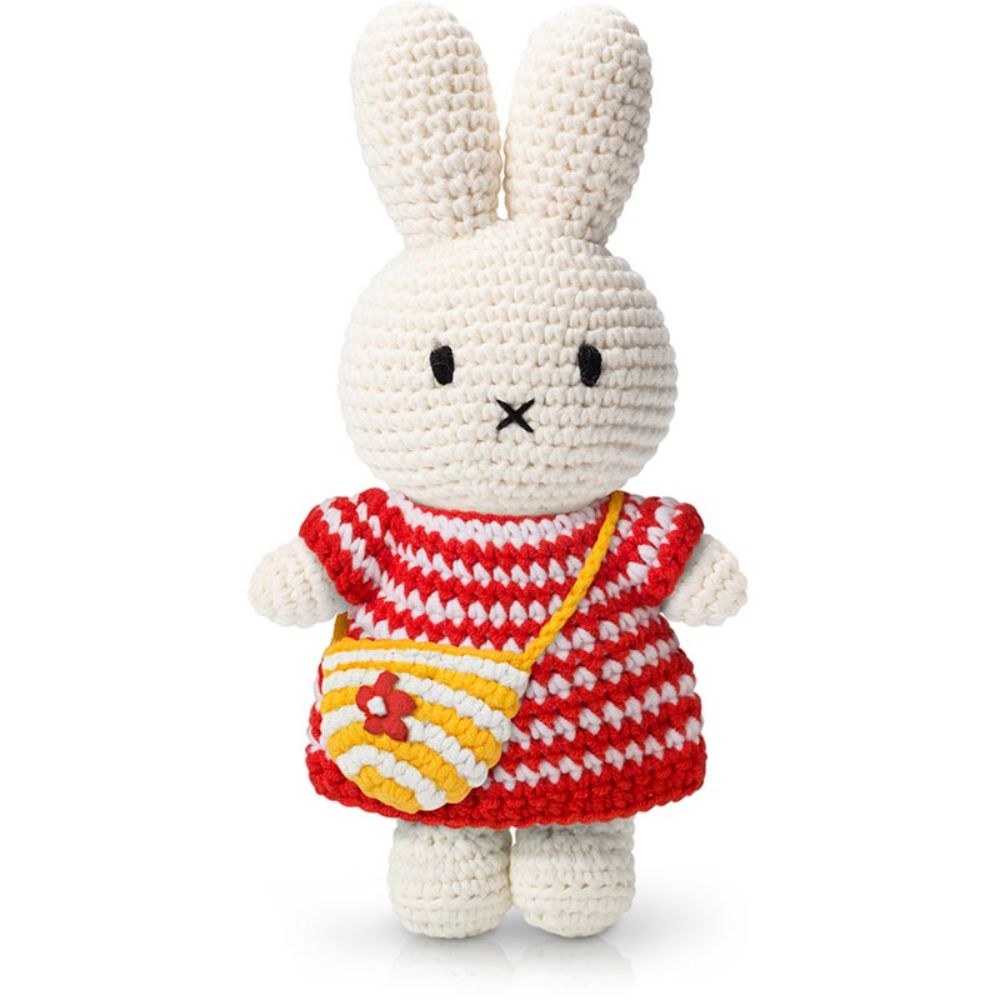 Miffy Handmade in Red & White Stripes with Shoulder Bag