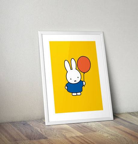Miffy Holding a Balloon Framed Mini Poster Framed Mini Poster