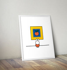 Miffy at an Art Gallery Framed Mini Poster Framed Mini Poster