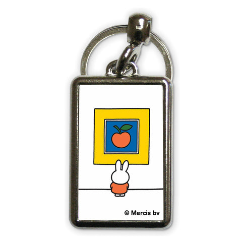 Miffy at an Art Gallery Metal Keyring