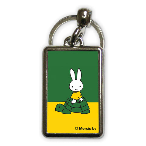 Miffy on a Tortoise Metal Keyring