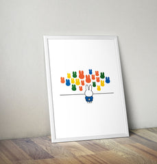 Miffy at an Art Gallery Framed Mini Poster Framed Mini Poster